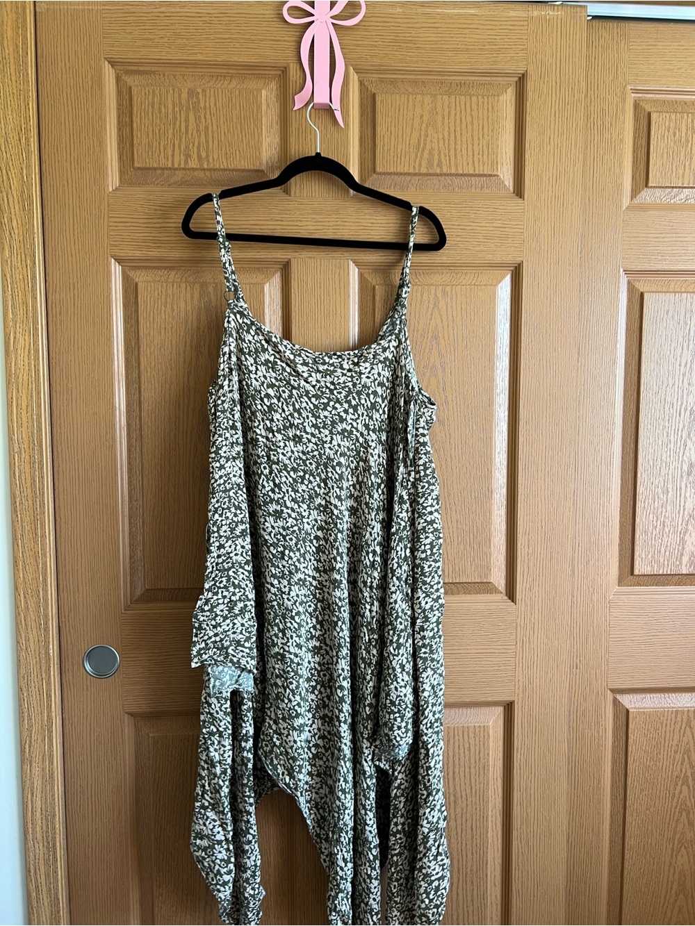 Avenue Olive and Cream Floral Tank dress.